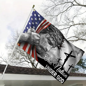 Auoycti flag used in a dorm room for faith-based personalization