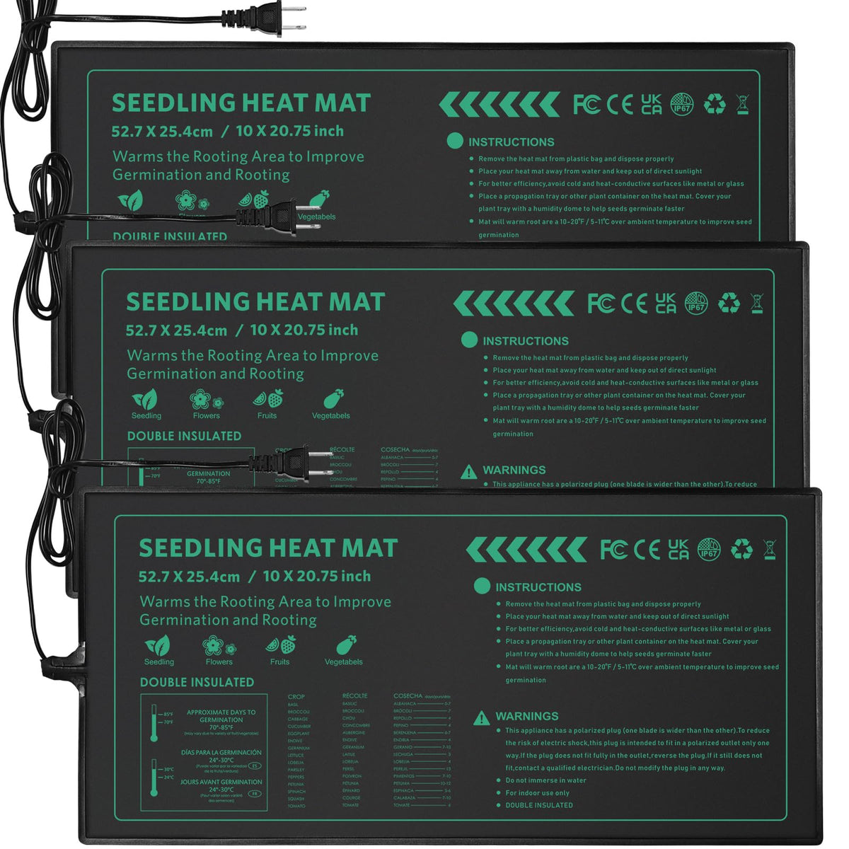 AUPETEK seedling heat mat under tray promoting germination warmth