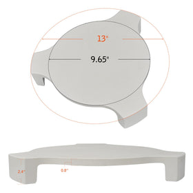 AUPLEX ceramic pizza stone with 3 legs stabilizes hot meals on Kamado grills