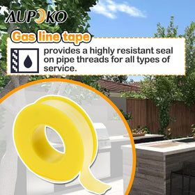 Aupoko gas line tape included for sealed thread connections.