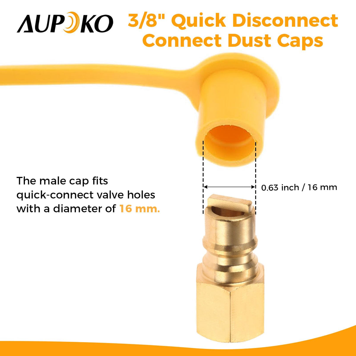 Aupoko rubber dust cap cover adds durable protection for outdoor gas connections.
