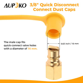 Aupoko rubber dust cap cover adds durable protection for outdoor gas connections.