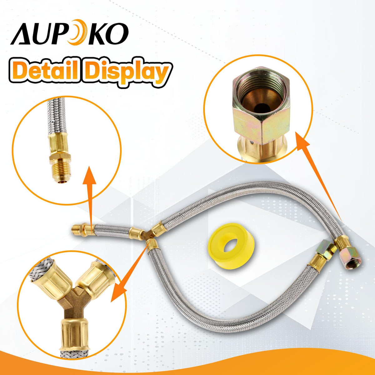 Aupoko one-year warranty card and support information.