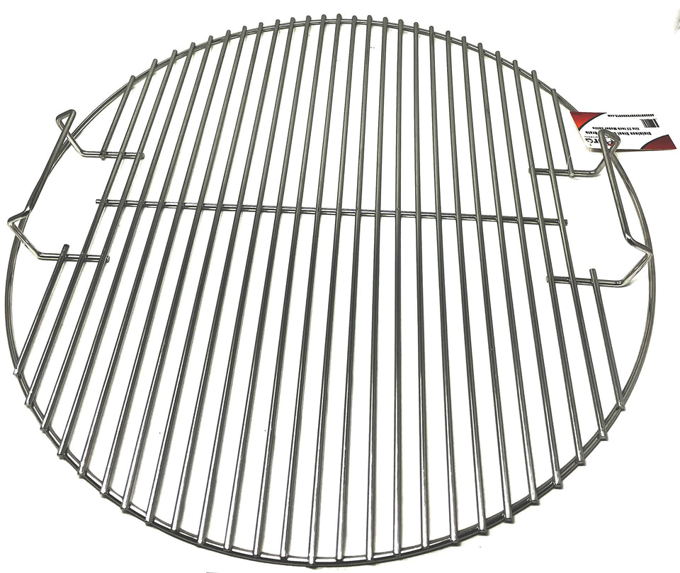 Aura Outdoor 22-inch grate front view, durable stainless surface for grilling.