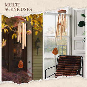 Aurahouse Mimi Gifts six aluminum tubes produce rich, resonant tones in light breeze.