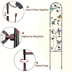 Aura7Mix trellises stand about 45 inches tall and 5 feet long.