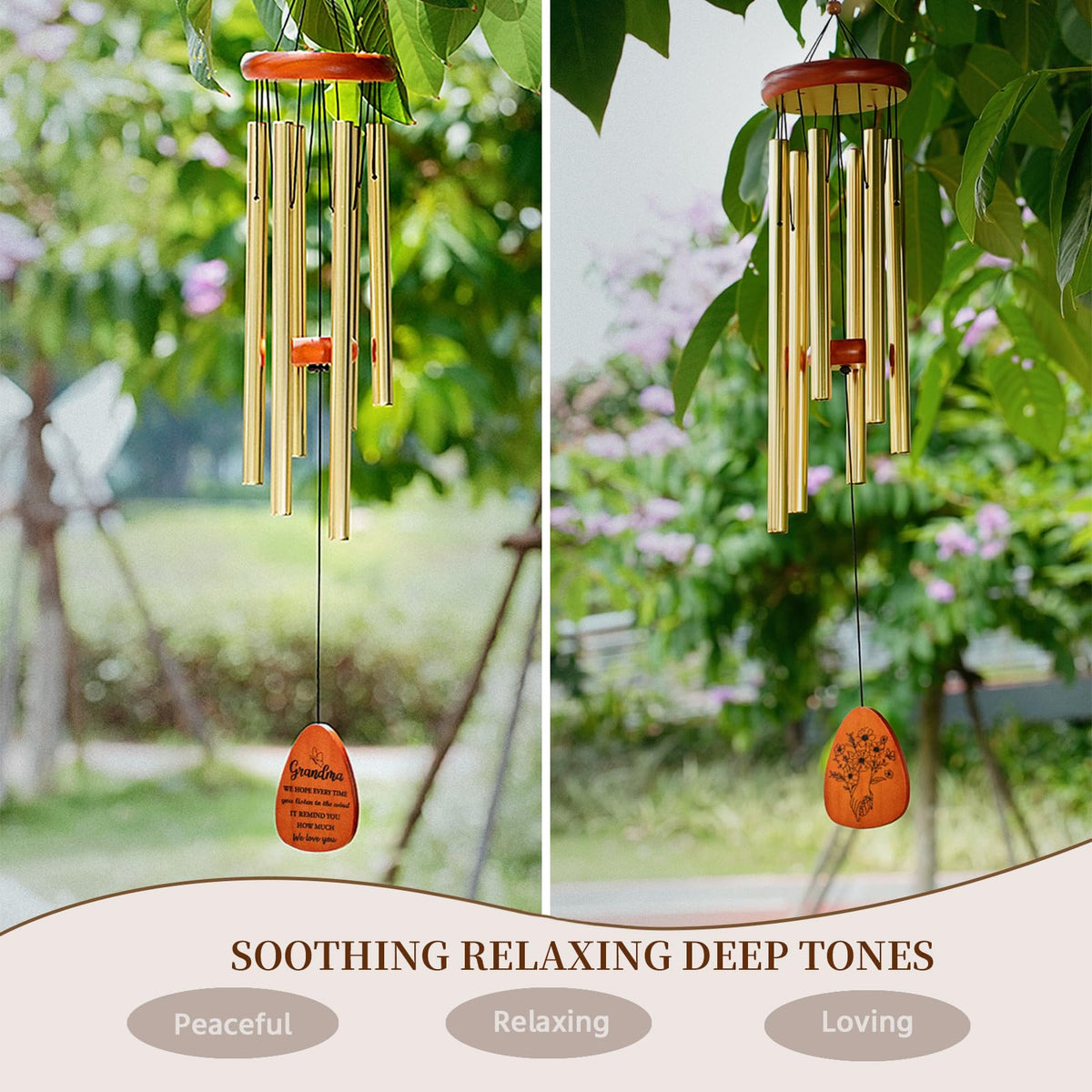 Aurastem wind chime adjustable striker lets you set your preferred resonance.