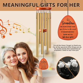 Aurastem tuned Nana wind chime with six tubes delivers rich, soothing tones.