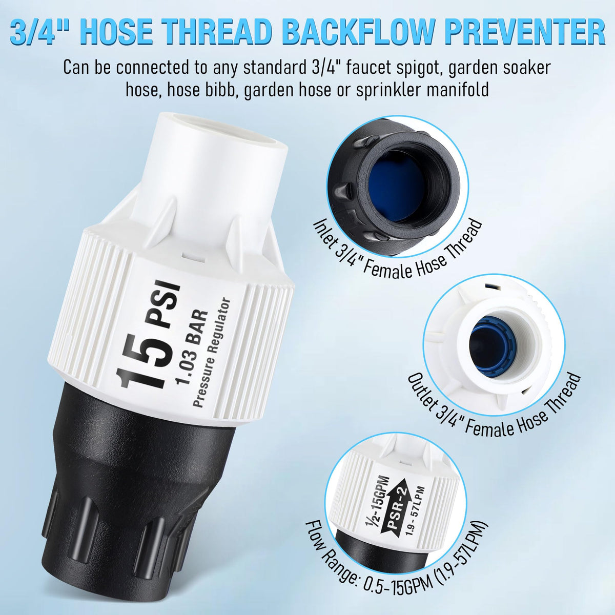 Aurelema 15 PSI regulators in pack ideal for steady drip flow