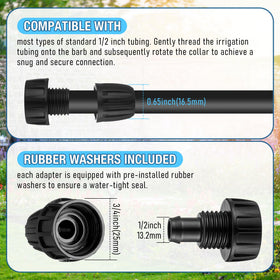 Aurelema 3/4-inch faucet thread to 1/2-inch tubing connection in use