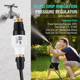 Aurelema backflow preventer connected to faucet ensures leak-free operation