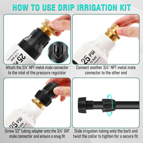 Aurelema complete two-pack drip irrigation kit ready to install