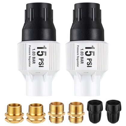 Aurelema drip irrigation regulator kit front view for efficient garden watering