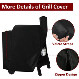 Aurmer 600D waterproof fabric shields against rain and grease.