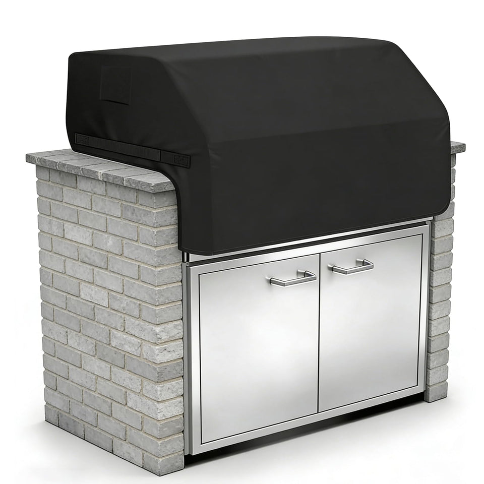 Aurmer built-in grill cover on Blaze 40-inch grill for a precise fit.