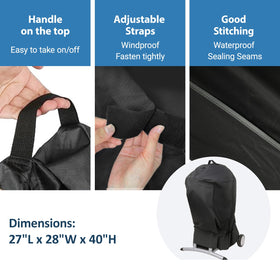 Aurmer Charbroil cover close-up of handle and easy-grip design