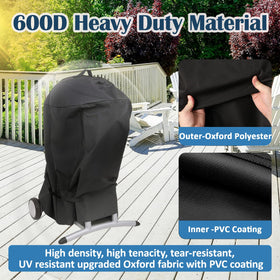 Aurmer Patio Bistro cover on grill demonstrates weatherproof protection