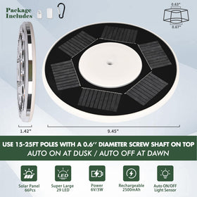 Aurolit Auro-8 in dusk-to-dawn auto-on mode for 15-25 ft flagpoles