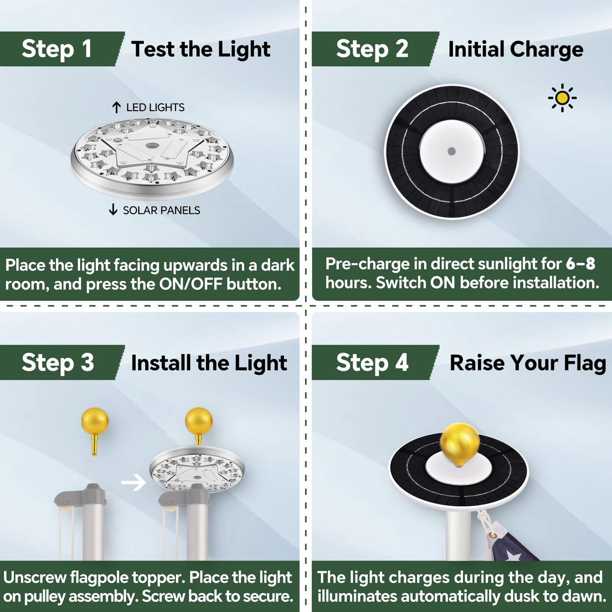 Aurolit IP65 waterproof flag light withstands outdoor weather