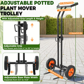 AUROPEAK adjustable grip arms fitting pots from 4 to 30 inches tall