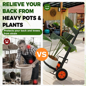 AUROPEAK ergonomic handle with non-slip grip for comfortable garden moves