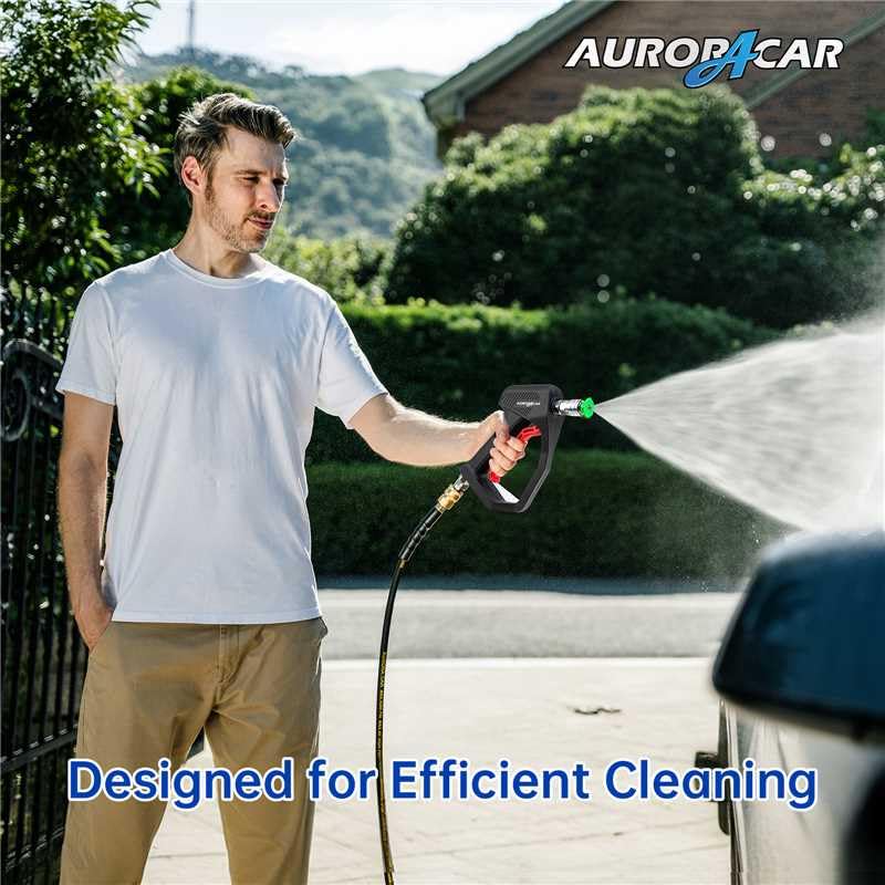 AURORA CAR car wash foam gun setup for efficient cleaning.