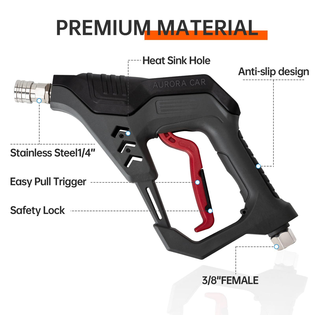 Aurora Car foam cannon compatibility helps produce thick, even foam