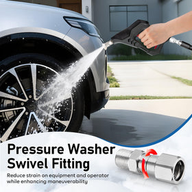 AURORA CAR high-pressure swivel enables smooth rotation during challenging cleanups.
