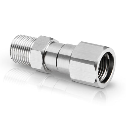 AURORA CAR 360-degree swivel connector reduces hose tangling during cleaning tasks.