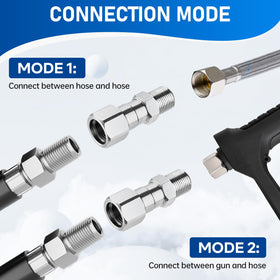AURORA CAR universal 3/8 NPT swivel connects hoses and guns securely.
