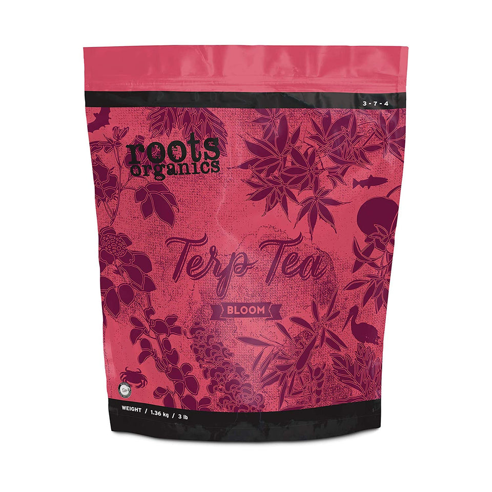 Aurora Innovations Terp Tea Bloom bag for flowering plants supports rich nutrition and healthier blooms