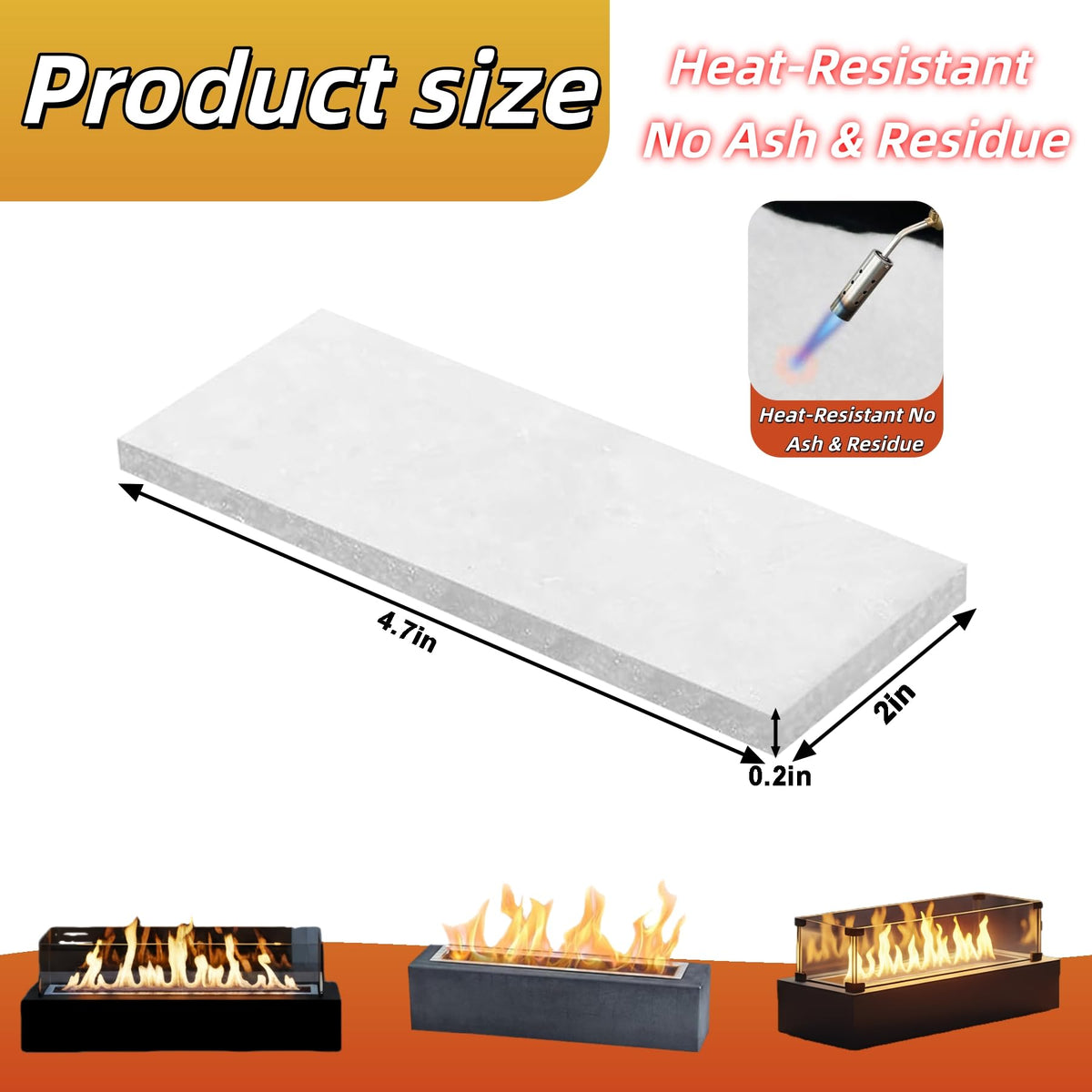 AuroraHJYJ ceramic wool wick fits tabletop fireplaces for clean burning