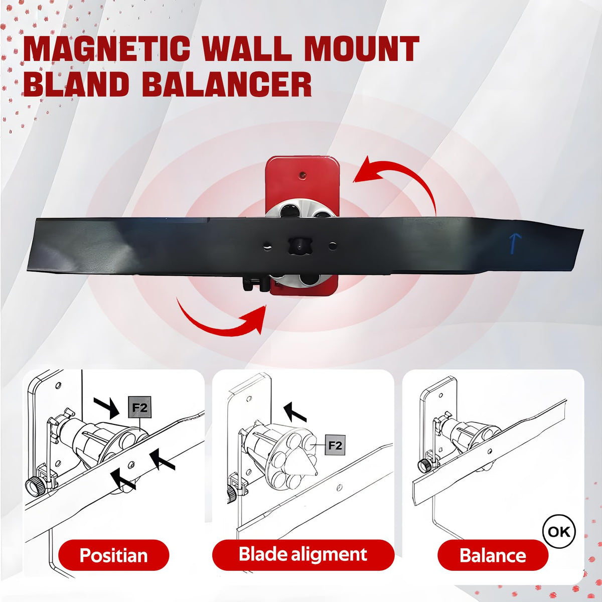 Aurorasters easy-installation rod used to mount and balance blades quickly