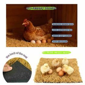AuroVyxx artificial turf nest mat for poultry and coop applications