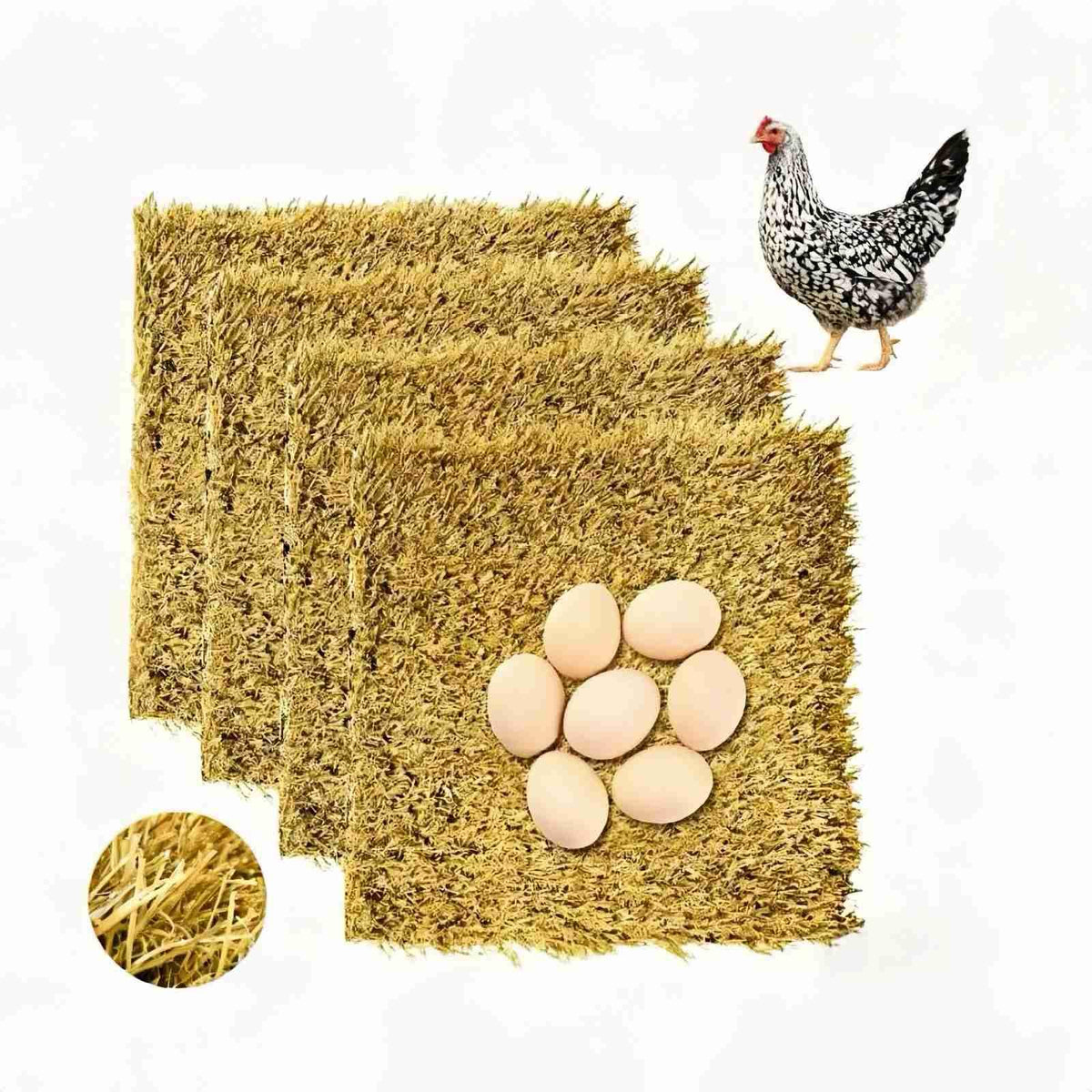 AuroVyxx chicken nesting pads 4-pack, 12x12 inch, easy fit in nest boxes