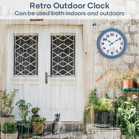 Aurowit outdoor clock battery compartment accepts carbon battery for longer life