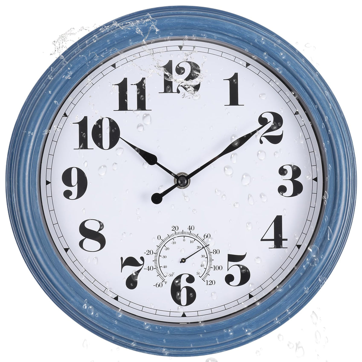 Aurowit outdoor clock waterproof face enables clear outdoor time reading