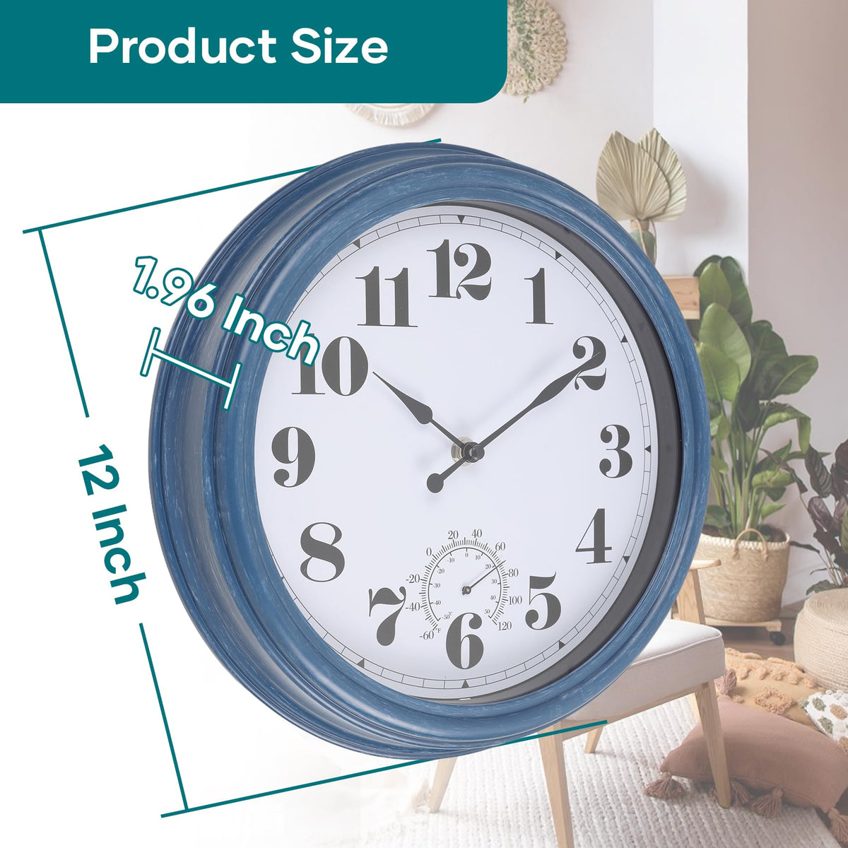 Aurowit outdoor clock waterproof-seal protects the face and movement in wet conditions.