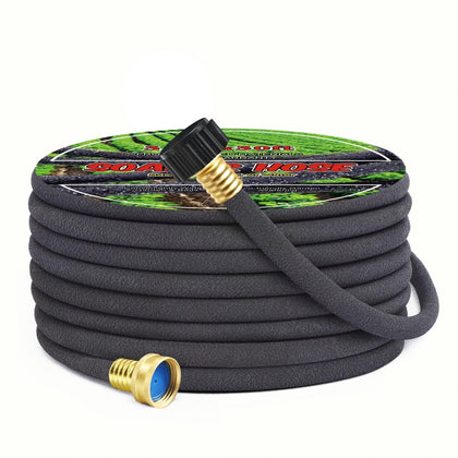 Aurssa soaker hose 50ft in action evenly irrigates soil for plants