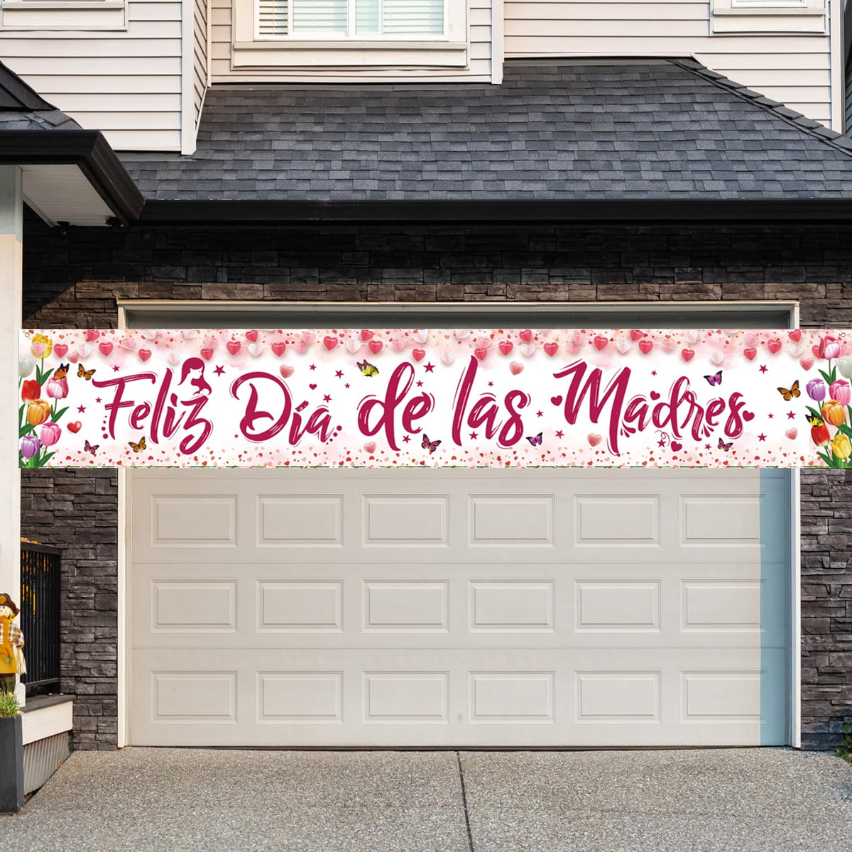 AUSHENKE 118 by 20 inch banner spans fences and walls