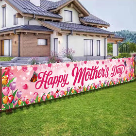 AUSHENKE Happy Mothers Day letters banner enhances celebrations with bold greeting.