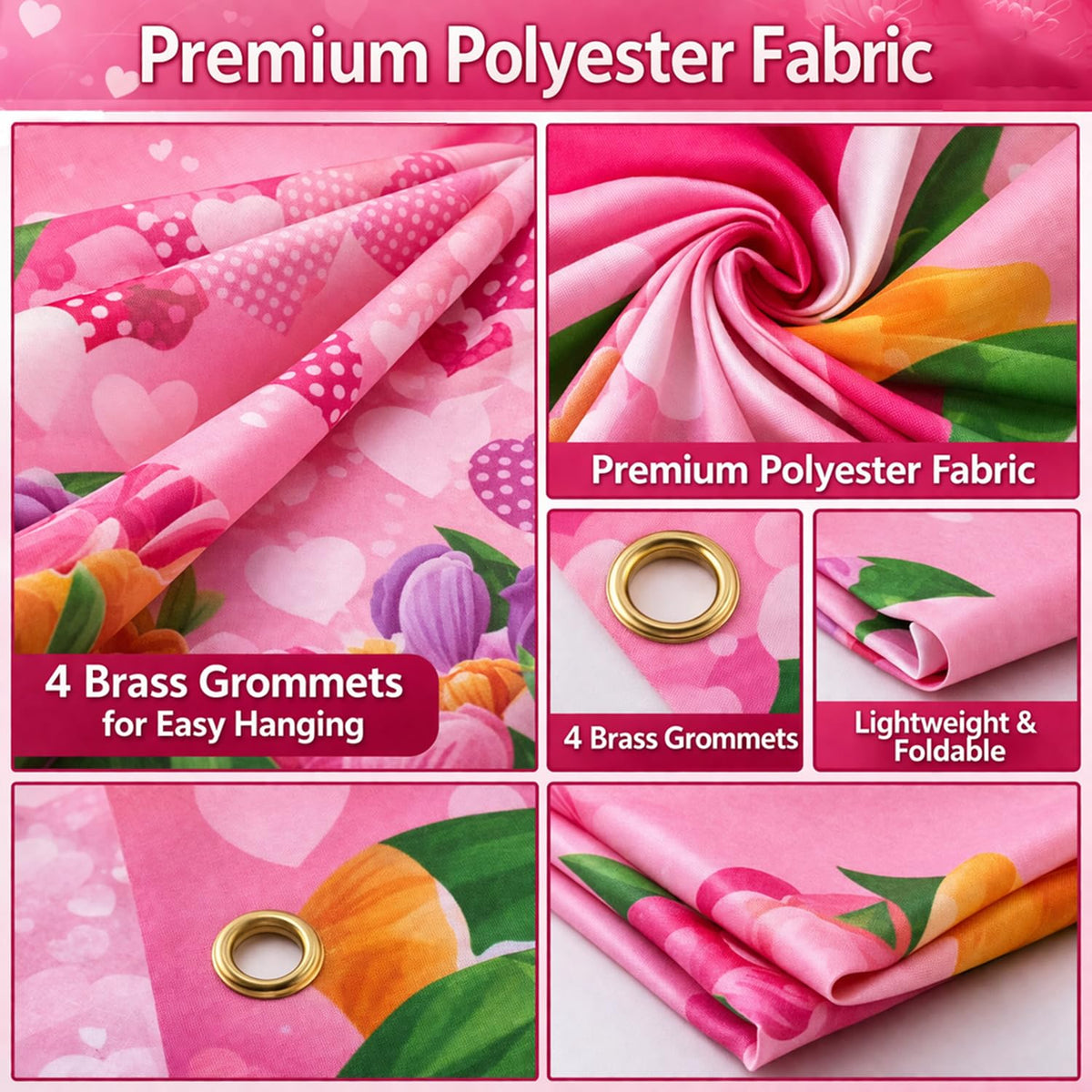AUSHENKE outdoor banner for Mother's Day, weather-friendly and reusable.