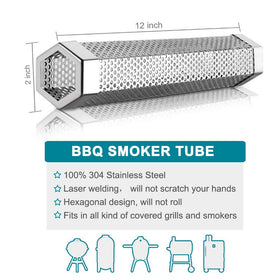 Aushucu 304 stainless steel smoker tube offers rust resistance and durability