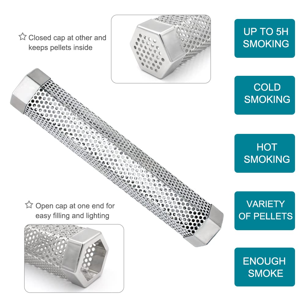 Aushucu smoker tube supports hot and cold smoking for versatility