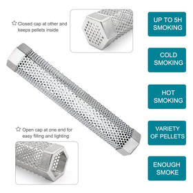 Aushucu smoker tube supports hot and cold smoking for versatility