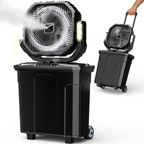 Ausic 20L bucket misting fan with water tank for extended outdoor cooling