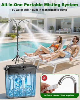 Ausic 9L tank provides cordless cooling without plumbing.