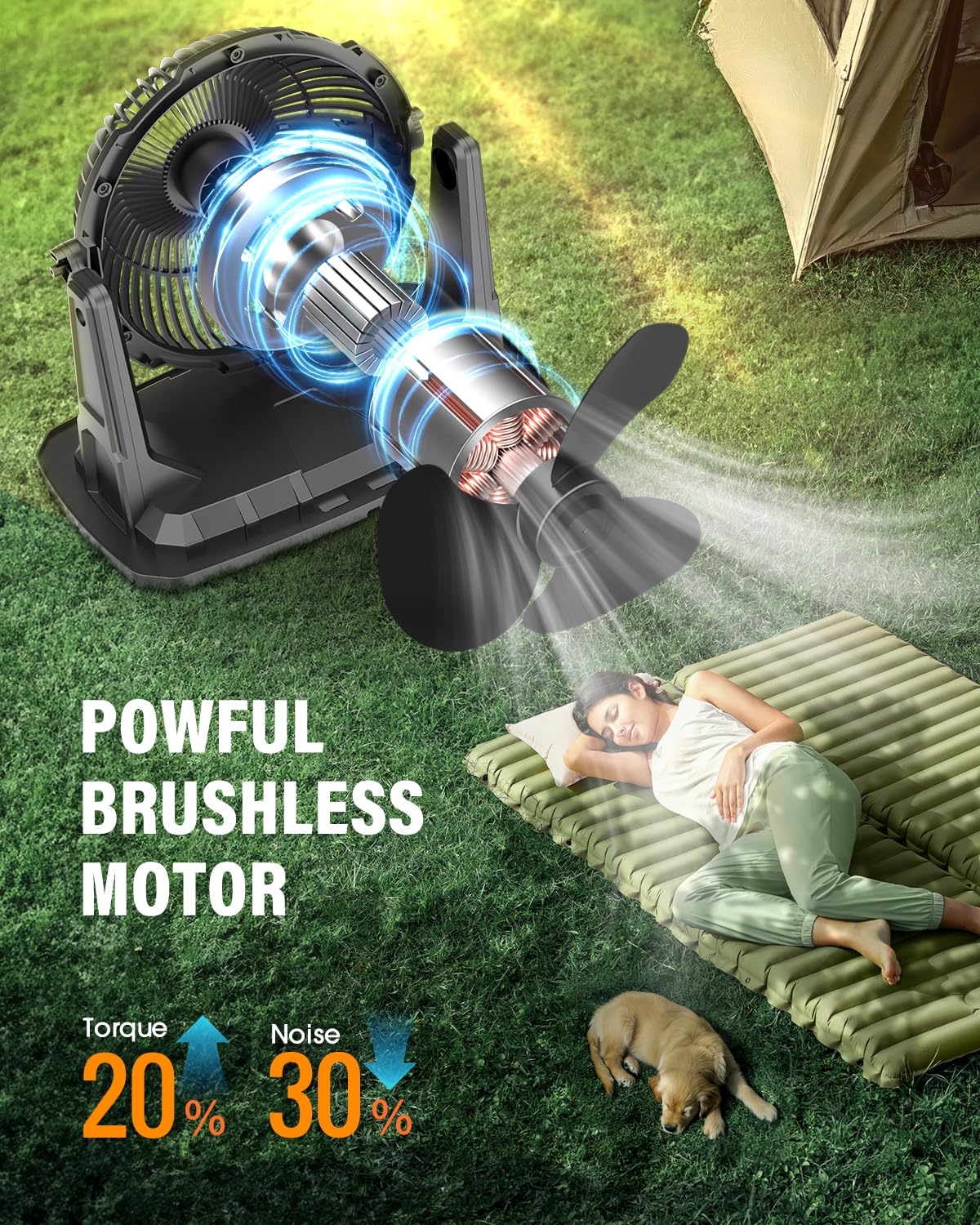 Ausic lightweight portable misting fan ideal for travel