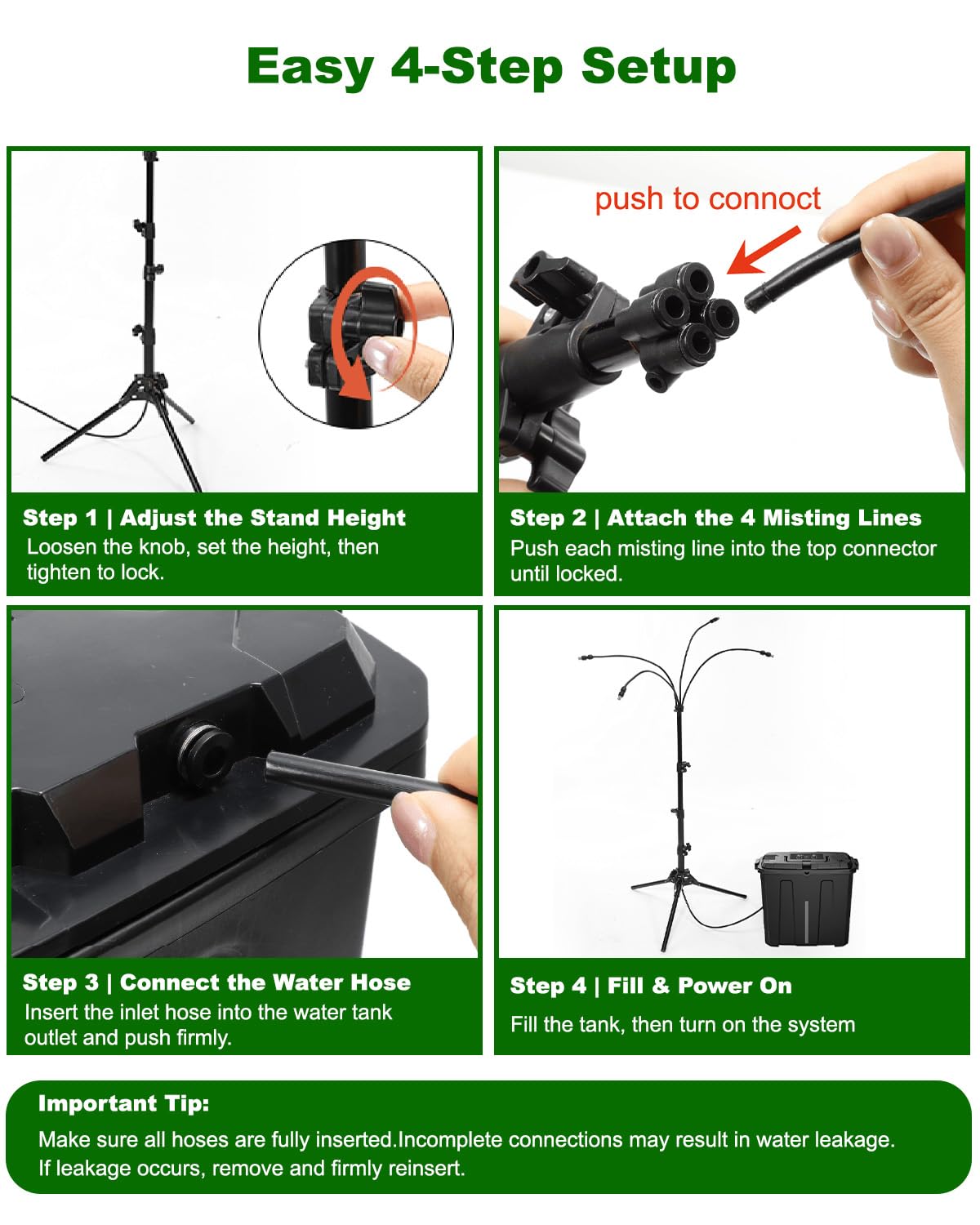 Ausic smart timer with cyclic modes for customizable misting.