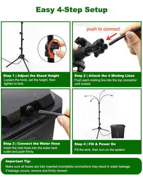 Ausic smart timer with cyclic modes for customizable misting.
